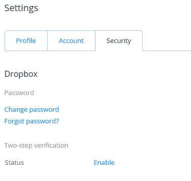 Enable two-step verification